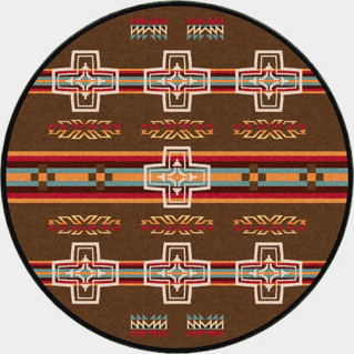 canyon cross 8ft round rug
