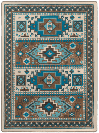indigo turquoise rug