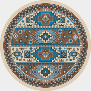 indigo turquoise 8ft round rug