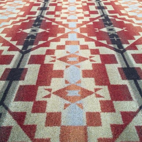 life path rug closeup