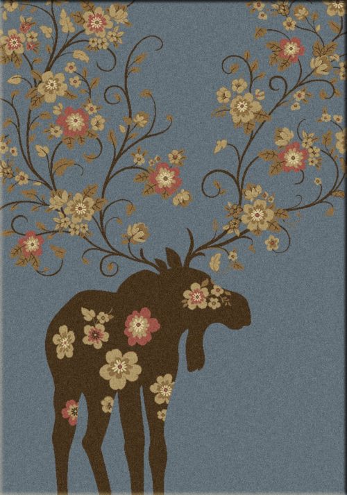 moose blossom blue rug