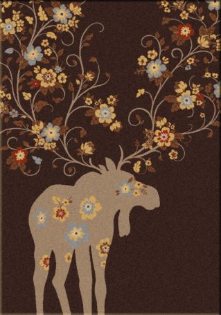 moose blossom chocolate rug