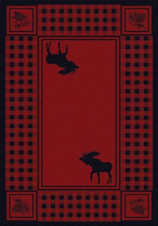 moose refuge red rug