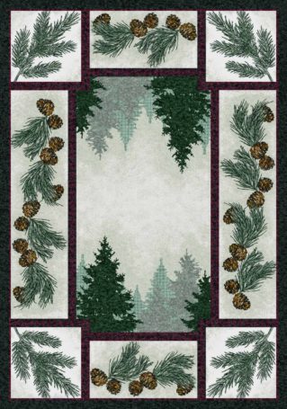 pine forest rug