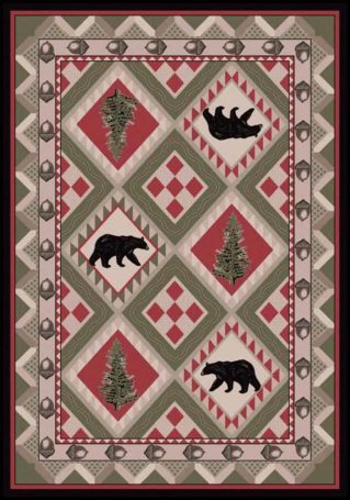 quilted forest pine rug
