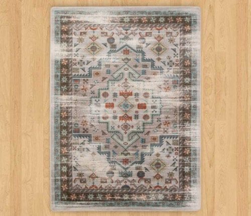 persian version light distressed rug