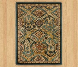 plateau teal rug