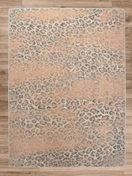 snow leopard distressed blush rug