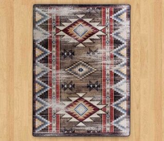 distressed bow strings brown rug