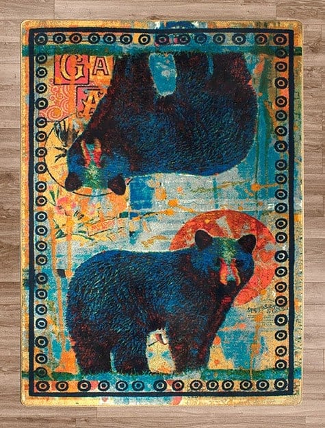 ruiz black bear pair rug