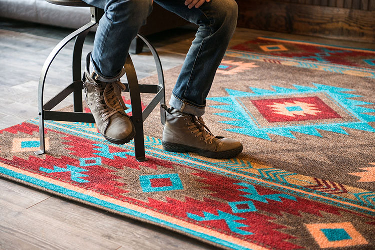 whiskey river turquoise rug