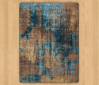Mystic Turquoise Splash rug