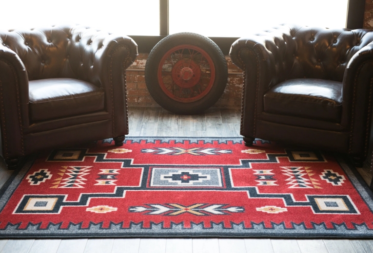 red western area rug