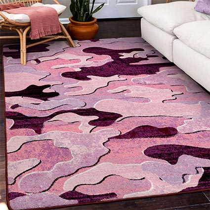 Camo Distressed Pink rug
