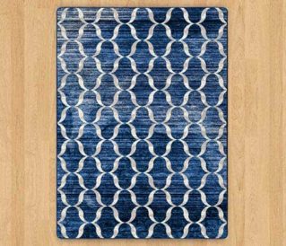 Lattice Blue rug