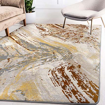 petrified amber wash rug