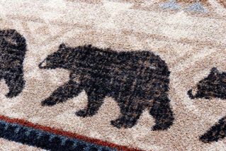 trailside bear natural rug