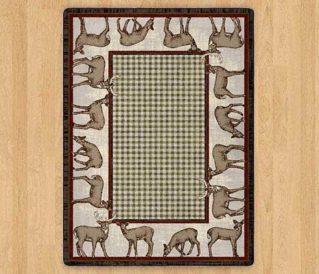 whitetail deer thicket rug