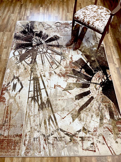 Painted Windmill Gouache rug