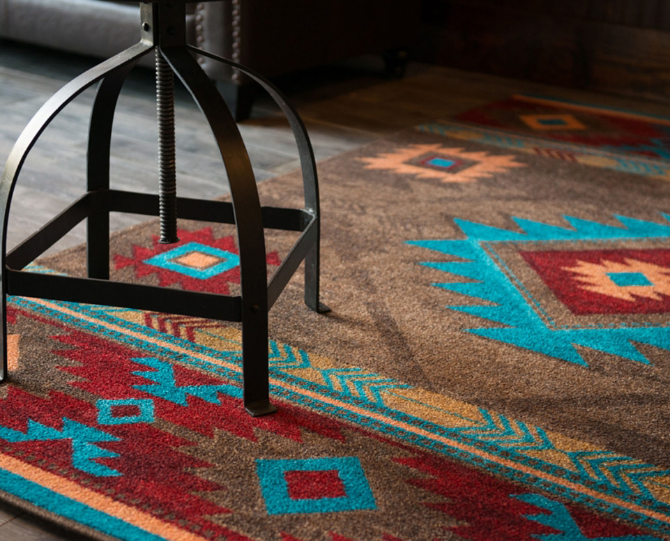 geometric shapes floor rug
