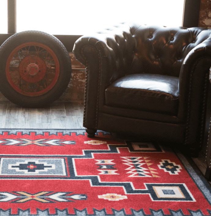 natural dyes floor rug