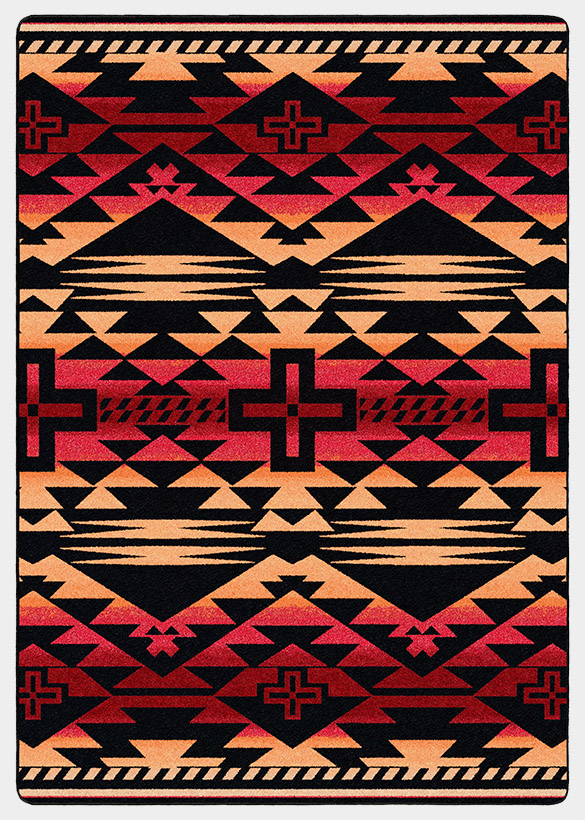 Red Rustic Rug Rustic Cross Burnt Red Rug On Sale Now - SW Rugs Depot